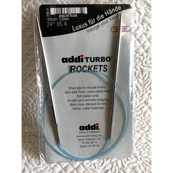 Addi Turbo Rockets Circular Knitting Needle 40 inch US4 - New - Picture 9 of 11